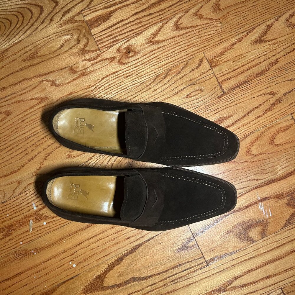 Thomas Bird Hampton Brown Suede Penny Loafers EU 41/ US 8